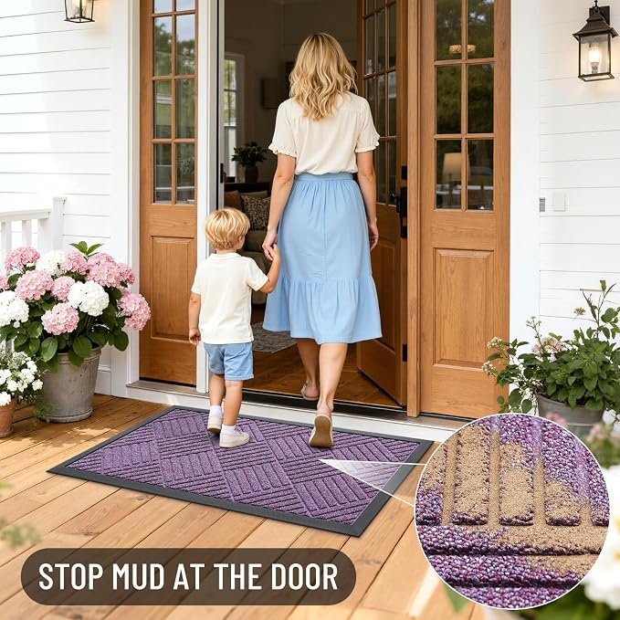 OLANLY Front Door Mat Outside Entrance 47x32, Waterproof Heavy-Duty Doormat | - Image 7