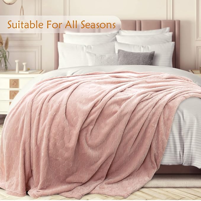 TOONOW Fleece Blanket Super Soft Cozy Throw Blanket 50" x 60", Lightweight - Image 3