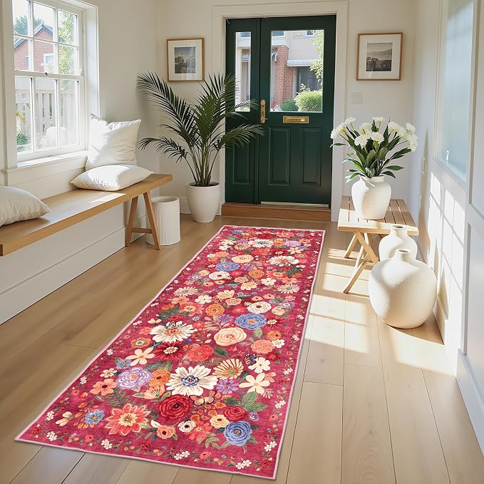 Rug for Hallways Kitchen Rug 2x8, Non Slip Washable Rugs - Image 2