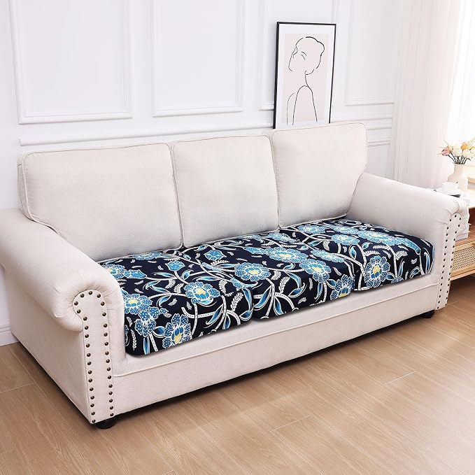 hyha Printed Couch Cushion Covers, Floral Sofa Covers Washable - Image 5