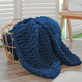 Bigacogo Chunky Knit Throw Blanket by Bigacogo