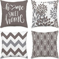 Hexagram Geometric Grey Pillow Covers 20x20 Set of 4, Decorative Outdoor Boho by Hexagram
