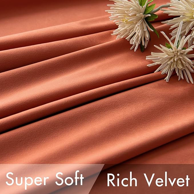 MIULEE Velvet Curtains 108 inches Long 2 Panels - Image 4