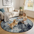 Washable Area Rugs 6ft Non-Slip Modern Abstract Soft by RELEANY