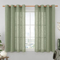LAMIT Small Linen Curtains 2 Panels Set by LAMIT