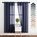 NICETOWN Natural Open Linen Weave Flax Textured Sheer Window Curtains, Medium by NICETOWN