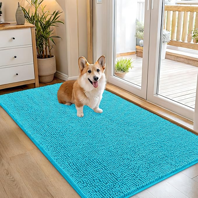 OLANLY Dog Door Mat for Muddy Paws 54x32, Absorbs Moisture and Dirt, Absorbent by OLANLY