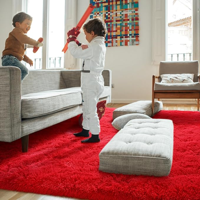 Amearea Premium Soft Fluffy Rug Modern Shag Carpet, 9x12 Feet, Fuzzy Shaggy Rugs - Image 7