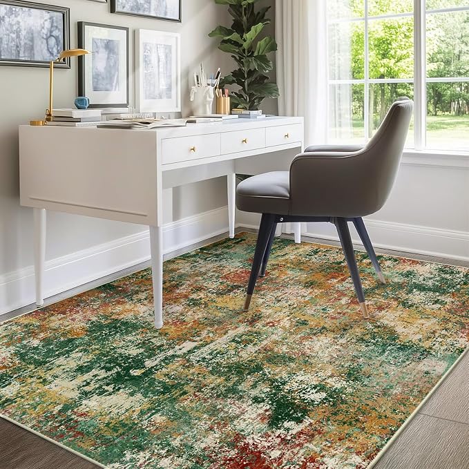 Washable Area Rugs 5'x7' Non-Slip Modern Abstract Soft - Image 3