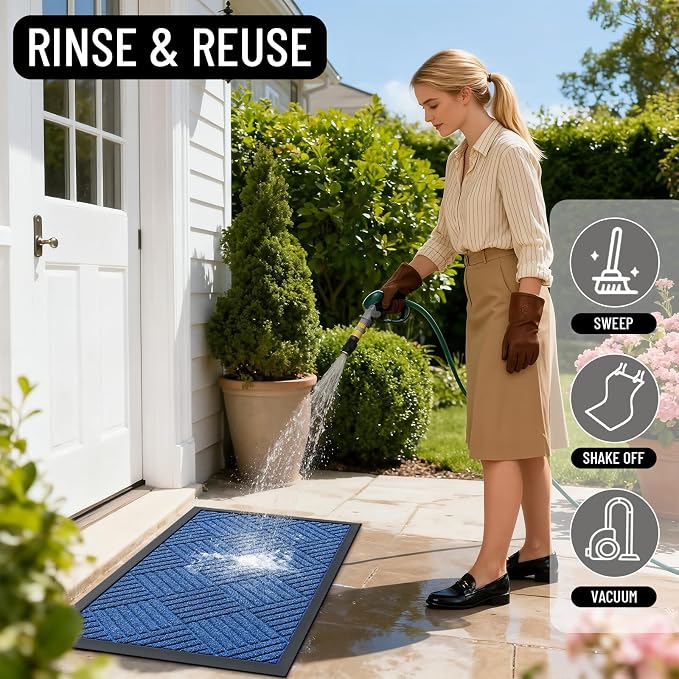 OLANLY Front Door Mat Outside Entrance 47x23, Waterproof Heavy-Duty Doormat | - Image 8