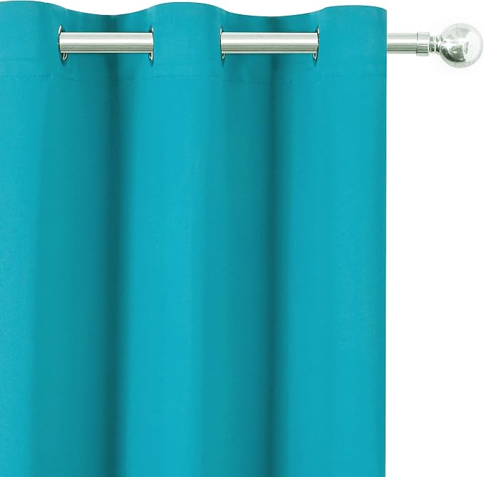 LEMOMO Teal Blackout Curtains 34 x 63 Inch Length/Set of 2 Curtain - Image 7