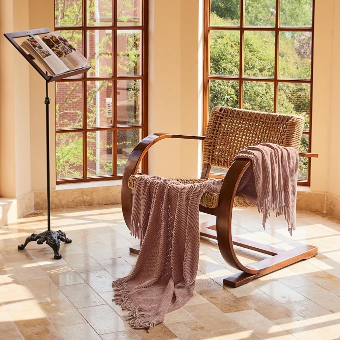 lifein Throw Blanket for Couch, Soft Boho Decor Bed Throw, Cozy Chenille - Image 4