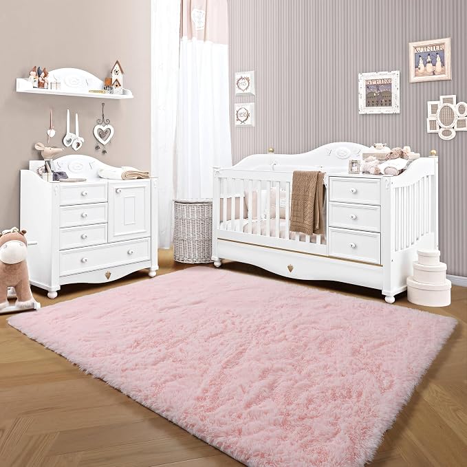 ONASAR Pink Rugs for Bedroom Girls, Fluffy 4x6 Soft Plush Fuzzy Shaggy Kids - Image 7