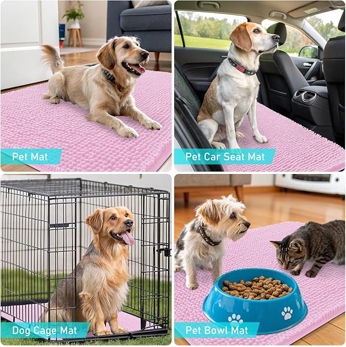 OLANLY Dog Door Mat for Muddy Paws 30x20, Absorbs Moisture and Dirt, Absorbent - Image 7