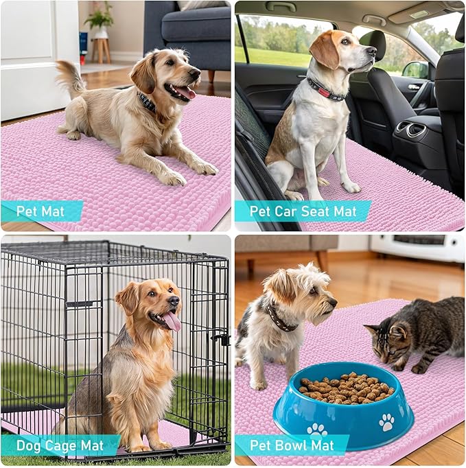 OLANLY Dog Door Mat for Muddy Paws 70x46, Absorbs Moisture and Dirt, Absorbent - Image 7