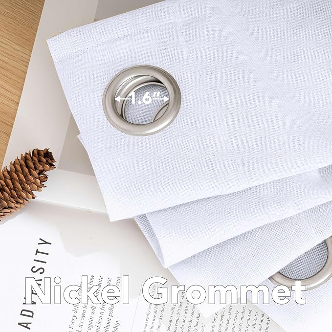 H.VERSAILTEX Living Room Linen Curtains Home Decorative Nickel Grommet Curtains - Image 5