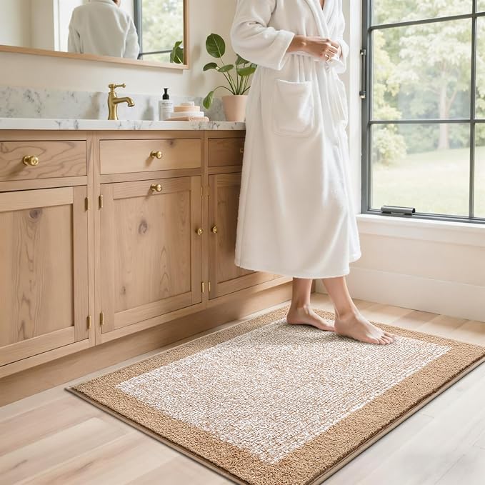 48x32 Large Bathroom Rugs Washable Non Slip, Soft Absorbent Quick Dry Mats - Image 3