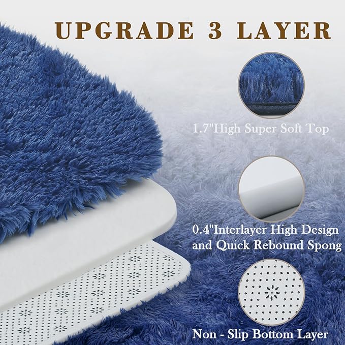 Rugs for Bedroom 4x6, Alfombras para Salas Shag Large Plush Soft Area Rug - Image 4