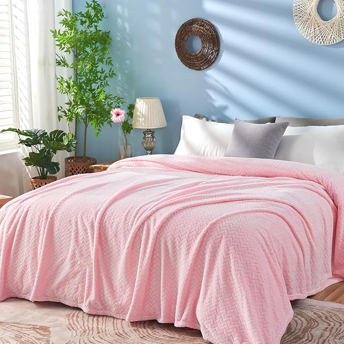 inhand Pink Fleece Queen Blanket by inhand
