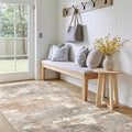3x5 Washable Entryway Area Rug: Modern Abstract Small Runner Rug Indoor Soft by Ksrau