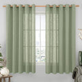 LAMIT Sheer Linen Curtains 63 inches Long by LAMIT
