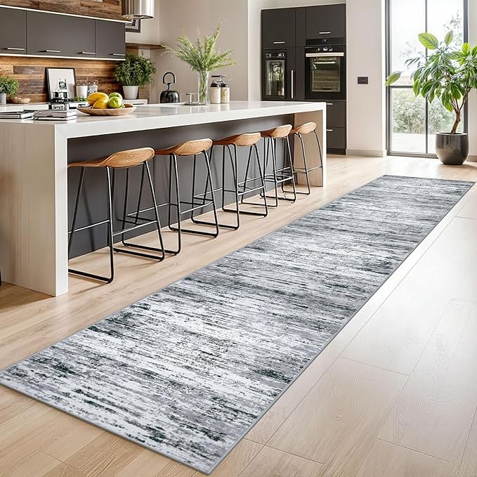 Lansny Modern Abstract Runner Rug 2.6x14 - Image 2