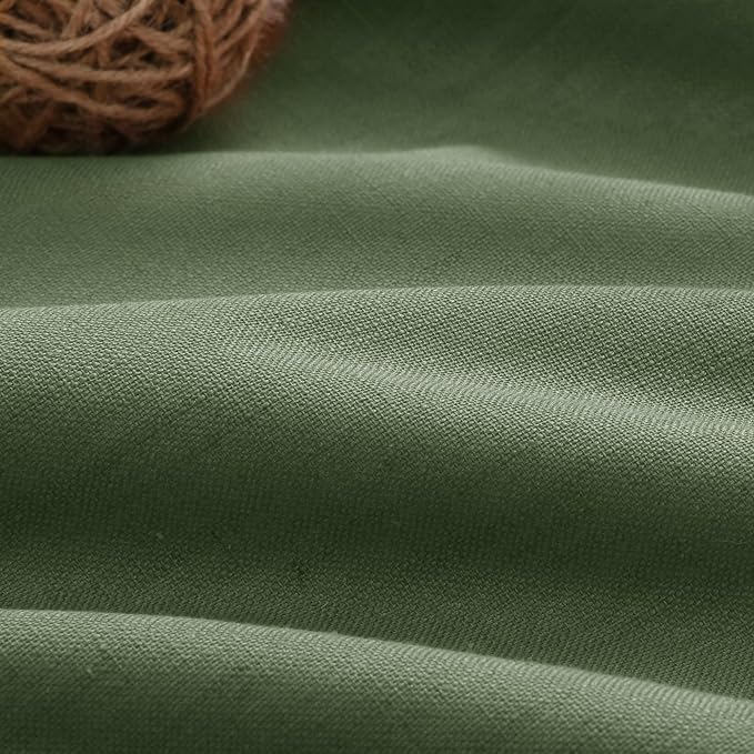 Guken Olive Green 100% Blackout Curtains 90 Inch Length 2 Panels Set - Image 3