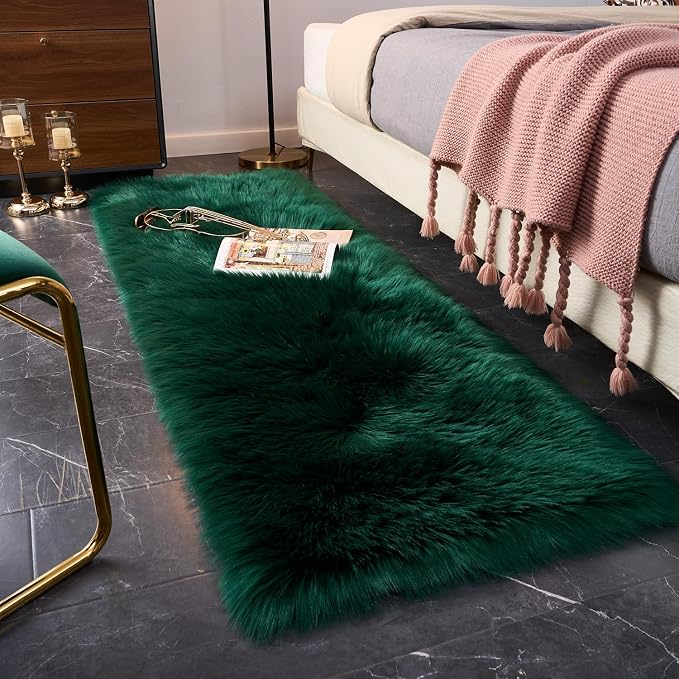 EasyJoy Ultra Soft Fluffy Rugs Faux Fur Rug Chair Cover Seat Pad Fuzzy Area Rug by EasyJoy