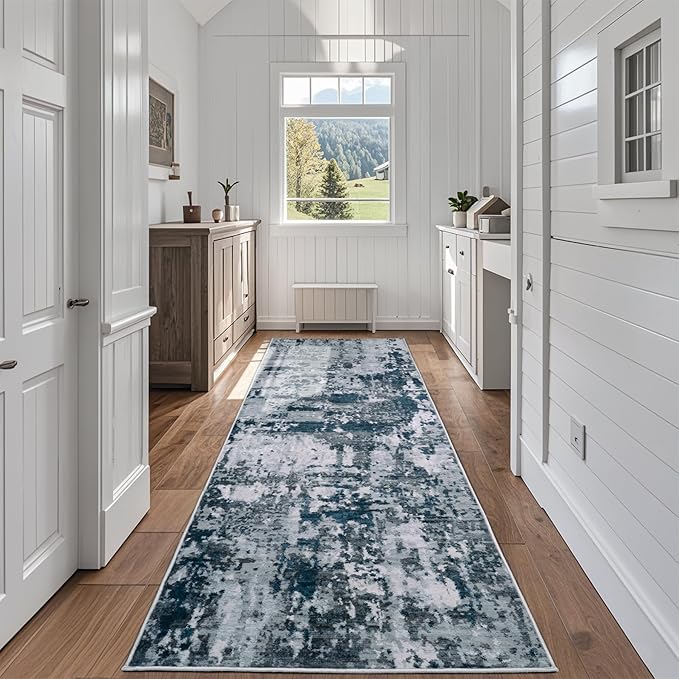 Runner Rug for Hallways Kitchen 2'6"x8' Washable Non Slip: Carpet Non Skid 8ft by Aelenmu