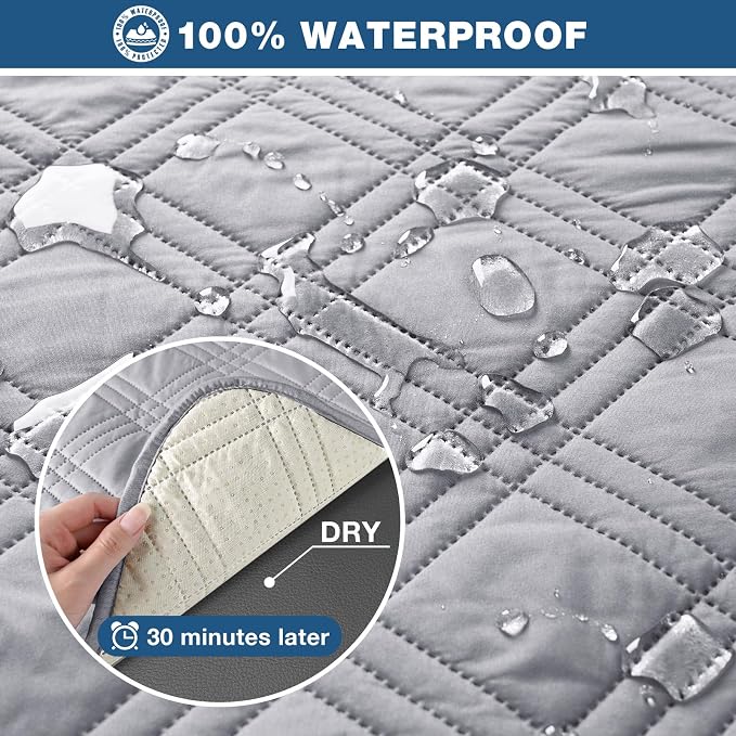 TAOCOCO 100% Waterproof Recliner Couch Cover, Non Slip Split Couch Covers - Image 3