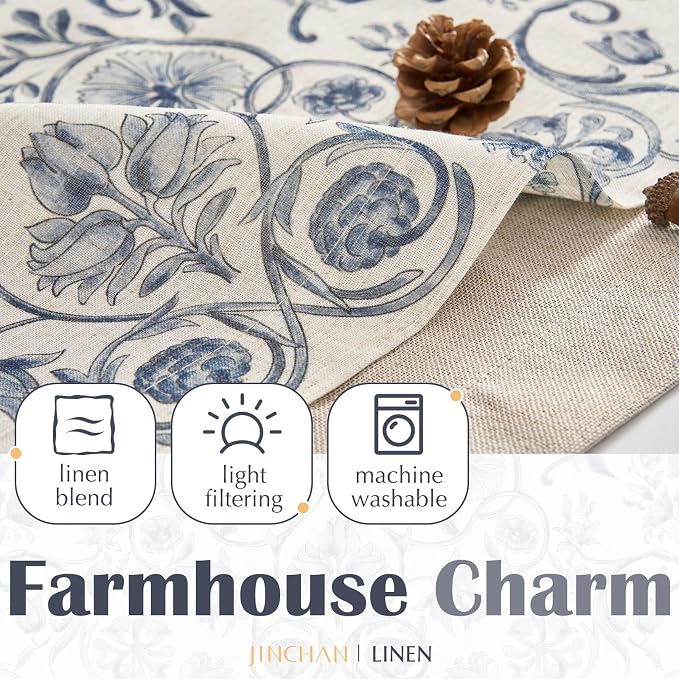 jinchan Linen Valance Kitchen Curtain - Image 6