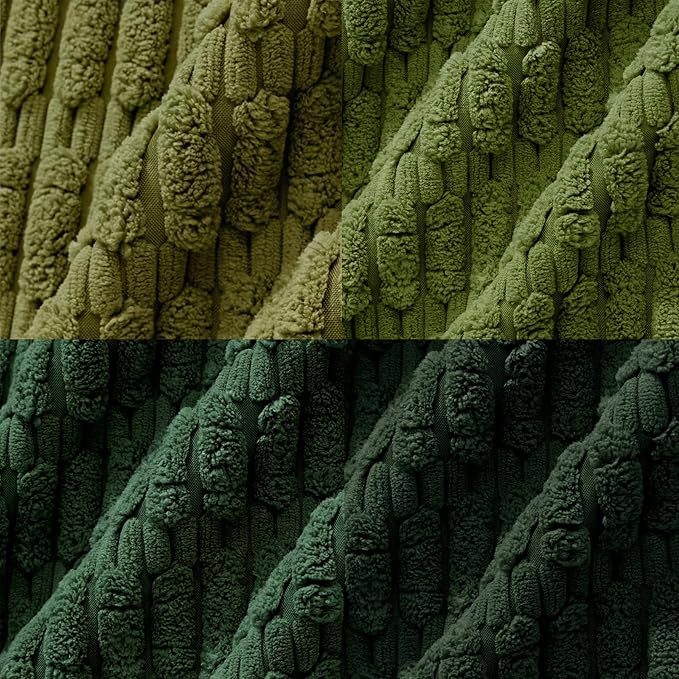 Fancy Homi Set of 4 Green Boho Spring Decorative Throw Pillow Covers 24x24 Inch - Image 5