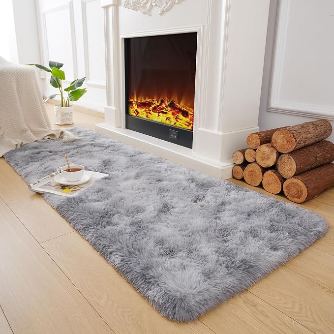 Chicrug Soft Runner Rugs for Bedroom Living Room Plush Fluffy Rug 2x8 Feet - Image 4