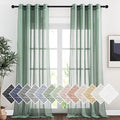 NICETOWN Flax Linen Sheer Curtains 108" Long by NICETOWN