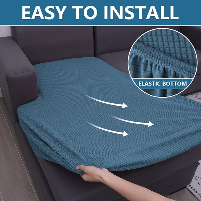 hyha Waterproof Sectional Couch Covers, Non Slip Sofa Couch Cushion Covers L - Image 8