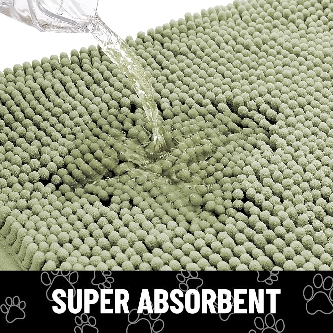 Smiry Dog Door Mat for Muddy Paws, Absorbent Dirt Trapper Non Slip Quick Dry - Image 5
