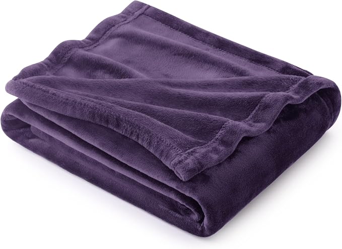Bedsure GentleSoft Fleece Blanket Twin Size Purple by BEDSURE