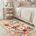 Floral Machine Washable Rug, 3x5 Rug Non Slip Soft Bedroom Rugs by WelcometoBabovid