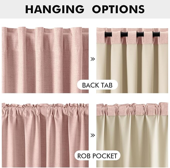MIULEE 100% Blackout Linen Curtains - Image 5