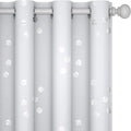 Deconovo Designer Series Silver Cubic Print Room Darkening Curtains by Deconovo