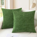 CaliTime Decorative Couch Throw Pillow Covers 24 X 24 Inches Forest Green | by CaliTime