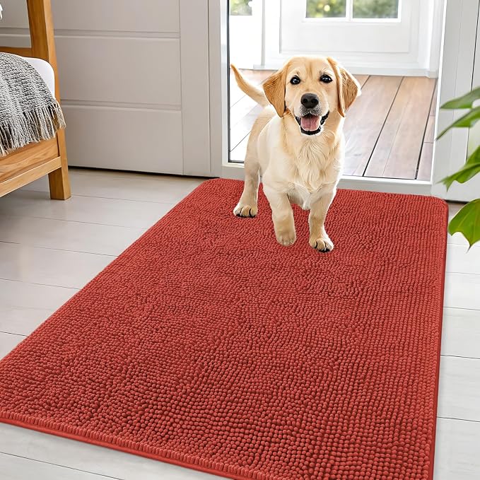 OLANLY Dog Door Mat for Muddy Paws 44x32, Absorbs Moisture and Dirt, Absorbent by OLANLY