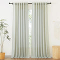 RYB HOME Green Linen Curtains Extra 70 inches Widith, Light Filtering Privacy by RYBHOME