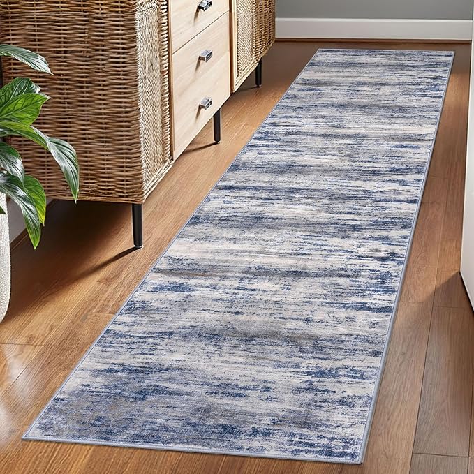KOZYFLY Modern Abstract Washable Rug Runner 2x7 Hallway Runner Rug Non-Slip by KOZYFLY