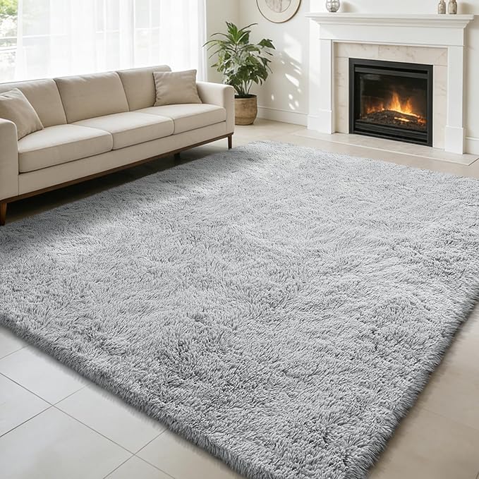 8x10 Fluffy Area Rugs for Living Room, Shag Area Rug for Bedroom by yulidayang