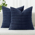 MIULEE Pack of 2 Corduroy Decorative Throw Pillow Covers 18x18 Inch Soft Boho by MIULEE