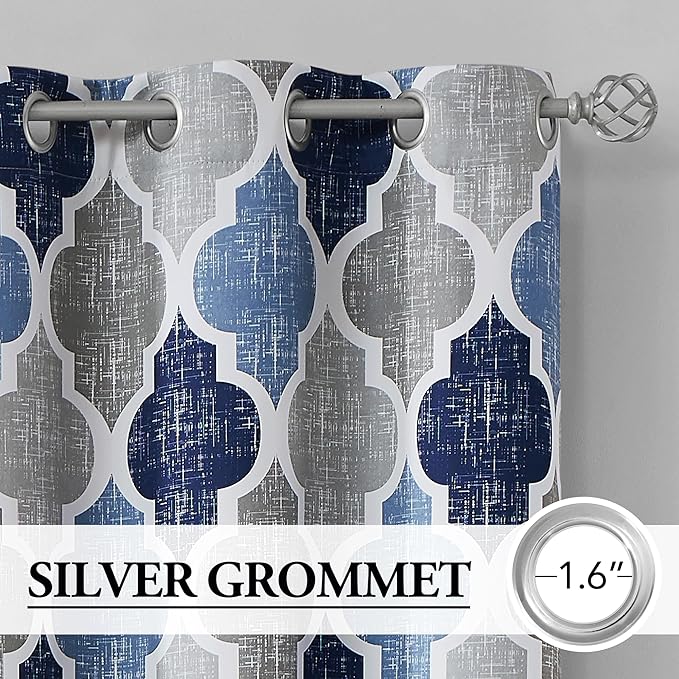 Beauoop 100% Blackout Curtains 63 Inches Long 2 Panels - Image 2