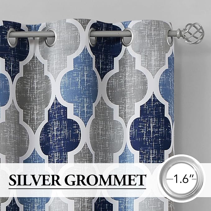 Beauoop 100% Blackout Curtains 108 Inches Long 2 Panels - Image 2