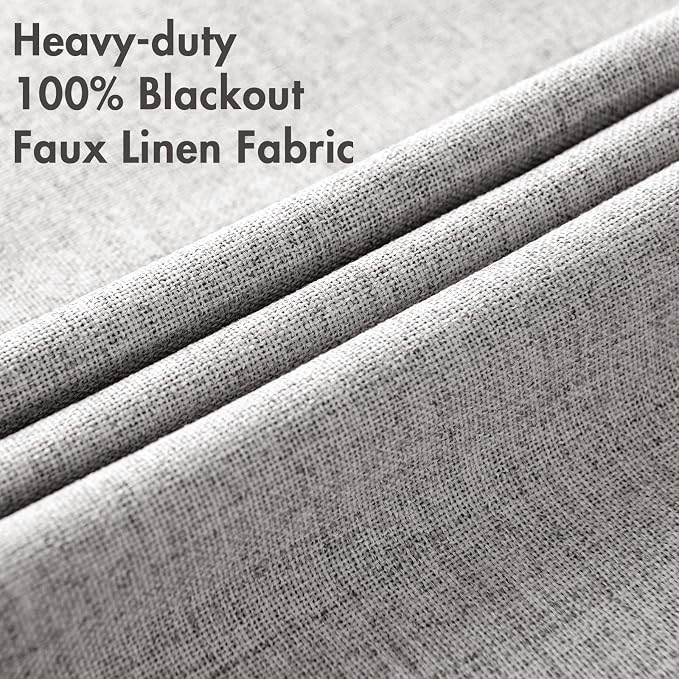 MIULEE Linen Texture 84 Inches Curtains - Image 5