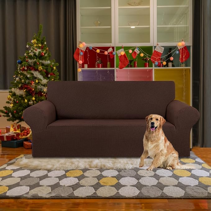KEKUOU Stretch Loveseat Sofa Cover Slipcover, Couch Covers - Image 2